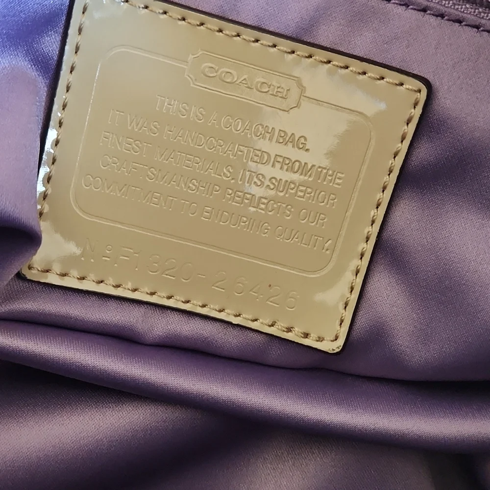 NWT Coach Pop Signature East West Satchel Bag 🤎👜💜 - Picture 11 of 16